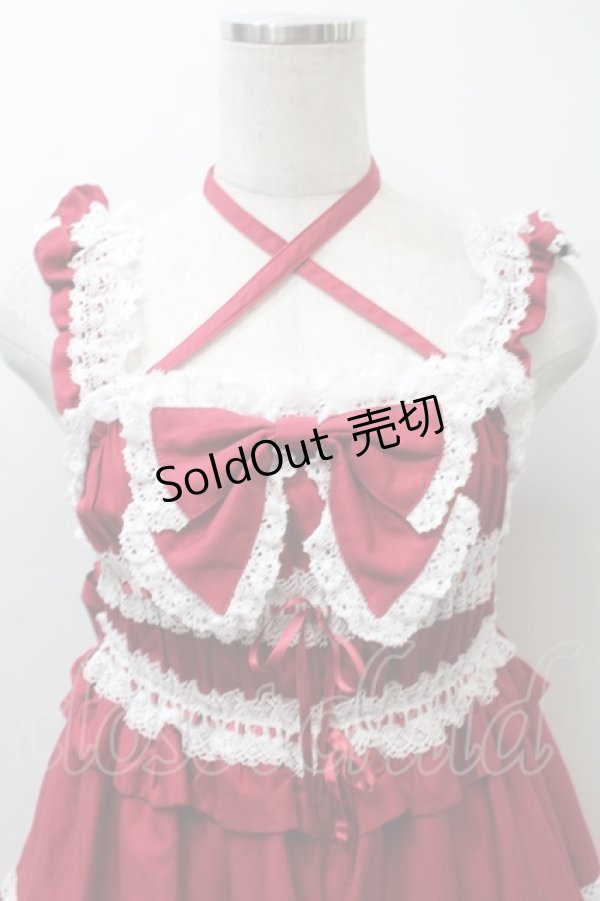 画像3: BABY,THE STARS SHINE BRIGHT / シャーリングベビードールジャンパースカート（2022年）  エンジ S-25-10-24-016-BA-OP-AS-ZS (3)