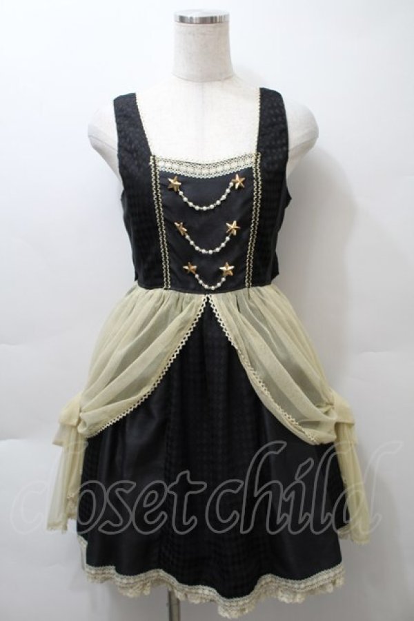 画像1: ALICE and the PIRATES / 夢か現か、記憶の中のPiste d'un cirque “Un”ジャンパースカート  黒 S-25-10-24-020-PA-OP-SZ-ZS (1)