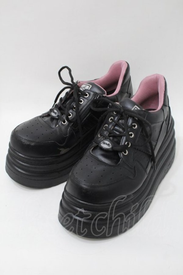 画像1: YOSUKE / 厚底スニーカー 27 黒 S-25-10-26-004-PU-SH-AS-ZS (1)