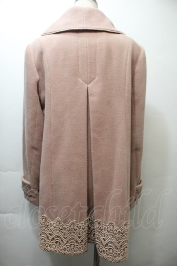 画像2: axes femme / 薔薇ボタンコート  ピンクベージュ S-25-10-26-048-AX-CO-HR-ZS (2)