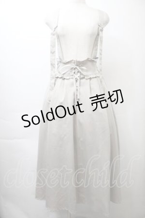 画像: axes femme / サス付レースアップロングスカート  グレー S-25-10-26-055-AX-SK-HR-ZS