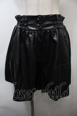 画像: MILK / フェイクレザーキュロット  黒 S-25-10-26-058-ML-SK-HR-ZS