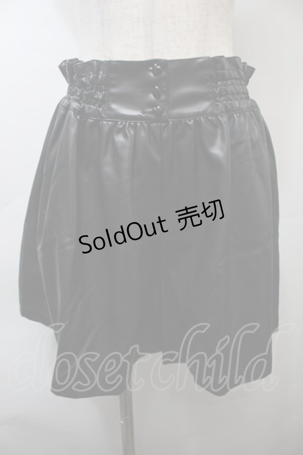 画像1: MILK / フェイクレザーキュロット  黒 S-25-10-26-058-ML-SK-HR-ZS (1)