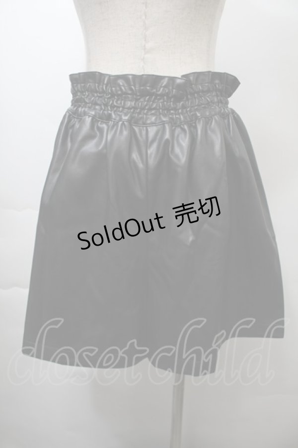 画像2: MILK / フェイクレザーキュロット  黒 S-25-10-26-058-ML-SK-HR-ZS (2)