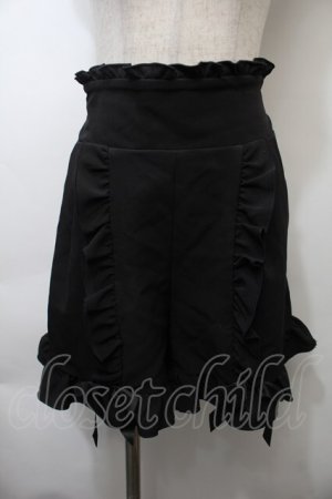 画像: MA*RS / フリルキュロット  黒 S-25-10-26-059-EL-PA-AS-ZS