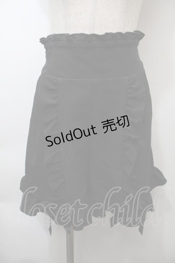 画像1: MA*RS / フリルキュロット  黒 S-25-10-26-059-EL-PA-AS-ZS (1)