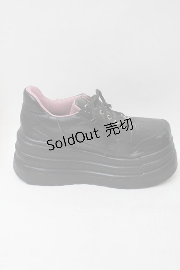 画像4: YOSUKE / 厚底スニーカー 27 黒 S-25-10-26-004-PU-SH-AS-ZS (4)