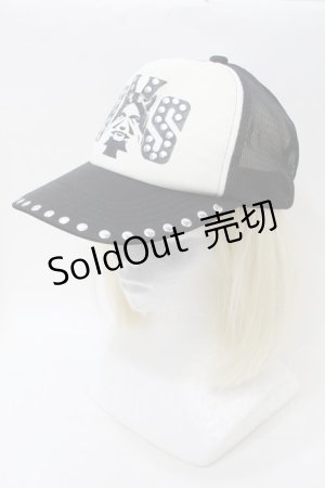 画像: HYSTERIC GLAMOUR / /スタッズキャップ  黒ｘ白 S-25-10-26-006-PU-ZA-AS-ZS