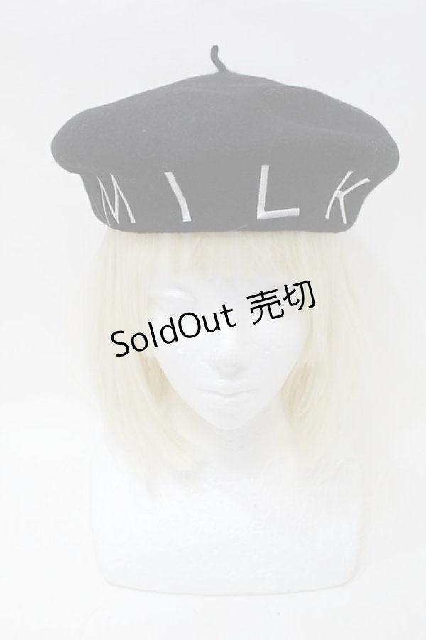 画像2: MILK / BIGロゴベレー  黒 S-25-10-26-008-ML-AC-HR-ZS (2)