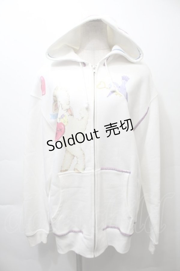 画像1: MILK / little friends パーカー  白 S-25-10-26-018-ML-TO-HR-ZS (1)
