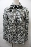 画像1: ALGONQUINS / プリント総柄シャツ  白ｘグリーン S-25-10-26-024-AL-BL-HR-ZS (1)