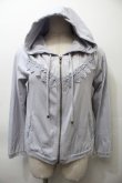 画像1: axes femme / レース使いフードパーカー  サックス S-25-10-26-028-AX-TO-HR-ZS (1)