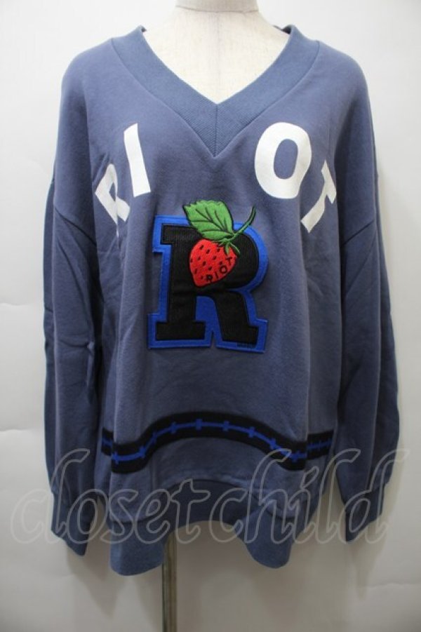 画像1: MILKBOY / RIOT Vネック   紺 S-25-10-26-029-MB-TO-HR-ZS (1)