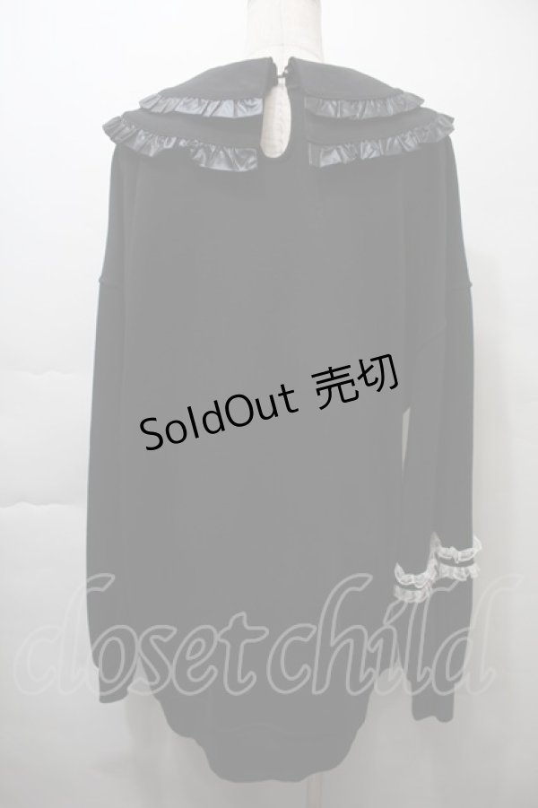 画像2: Jamie エーエヌケー / ガーター付きハートプルオーバー  黒 S-25-10-26-033-LO-ZA-HR-ZS (2)