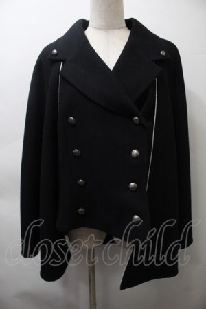 画像: metamorphose / マント風ベスト・シャンブレー  黒 S-25-10-26-034-ME-JA-AS-ZS