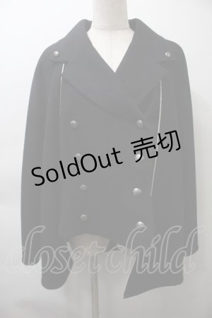 画像: metamorphose / マント風ベスト・シャンブレー  黒 S-25-10-26-034-ME-JA-AS-ZS