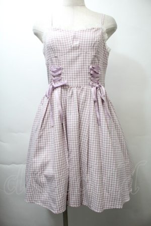 画像: Ank Rouge / ギンガムスピンドルキャミワンピース  ピンクｘ白 S-25-10-26-036-CA-OP-HR-ZS