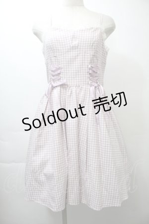 画像: Ank Rouge / ギンガムスピンドルキャミワンピース  ピンクｘ白 S-25-10-26-036-CA-OP-HR-ZS