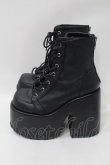 画像2: Demonia / ヒールレースアップブーツ  黒 S-25-10-26-003-PU-SH-HR-ZS (2)