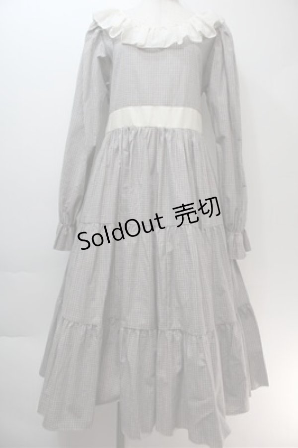 画像1: HirokoTokumine / チェックワンピース  グレー S-25-10-27-015-LO-OP-AS-ZS (1)