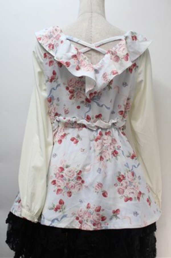 画像2: LIZ LISA / ベリーブーケトップス  サックス S-25-10-27-020-LO-TO-HR-ZS (2)