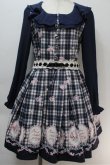画像1: LIZ LISA / チェックローズワンピース  紺 S-25-10-27-021-LO-OP-HR-ZS (1)