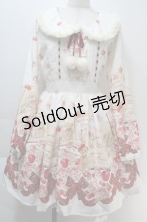 画像: LIZ LISA / テディベアブック柄ワンピース  オフｘ赤 S-25-10-27-024-LO-OP-AS-ZS