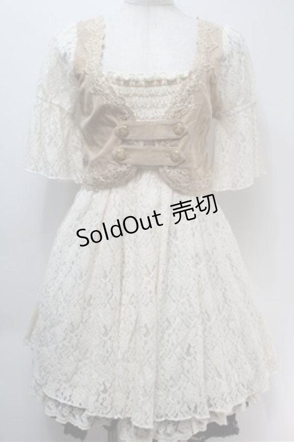 画像1: LIZ LISA / レイヤードデザインワンピース  オフｘベージュ S-25-10-27-029-LO-OP-AS-ZS (1)