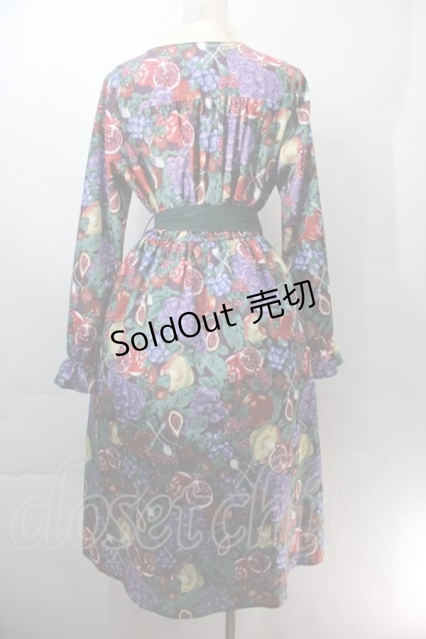 画像2: axes femme / グルマンディーズワンピース  ワイン S-25-10-29-044-AX-OP-AS-ZS (2)