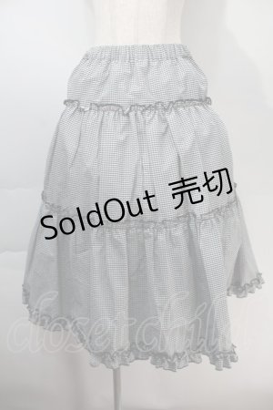 画像: m petit by misako / NINA'Sギャザースカート  黒ｘ白 S-25-10-29-049-LO-SK-AS-ZS