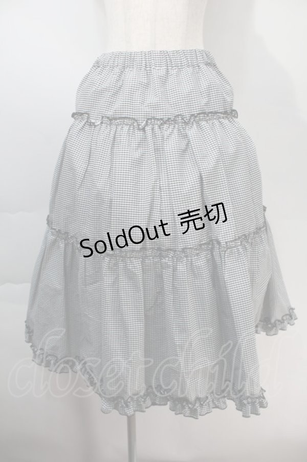 画像1: m petit by misako / NINA'Sギャザースカート  黒ｘ白 S-25-10-29-049-LO-SK-AS-ZS (1)