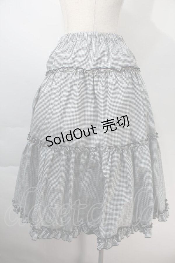 画像2: m petit by misako / NINA'Sギャザースカート  黒ｘ白 S-25-10-29-049-LO-SK-AS-ZS (2)