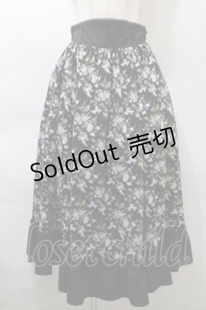 画像: Kurumi Collaboration / グレイスフルコルセット風ロングスカート  黒 S-25-10-29-053-LO-SK-AS-ZS