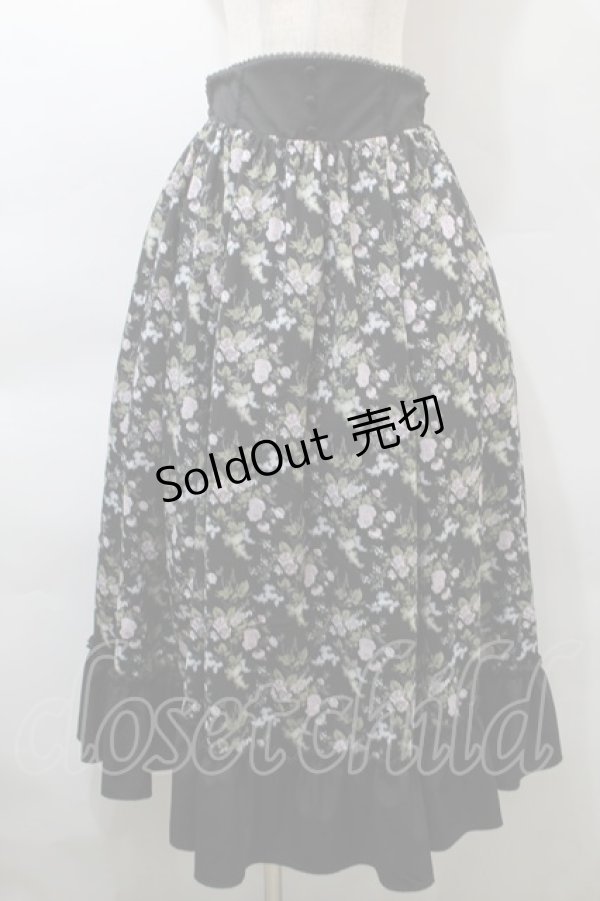 画像1: Kurumi Collaboration / グレイスフルコルセット風ロングスカート  黒 S-25-10-29-053-LO-SK-AS-ZS (1)