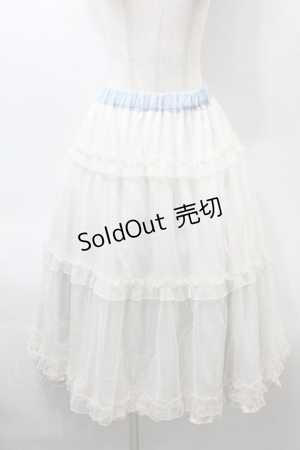 画像3: m petit by misako / NINA'S RVパニエスカート  サックス S-25-10-29-054-LO-SK-AS-ZS (3)