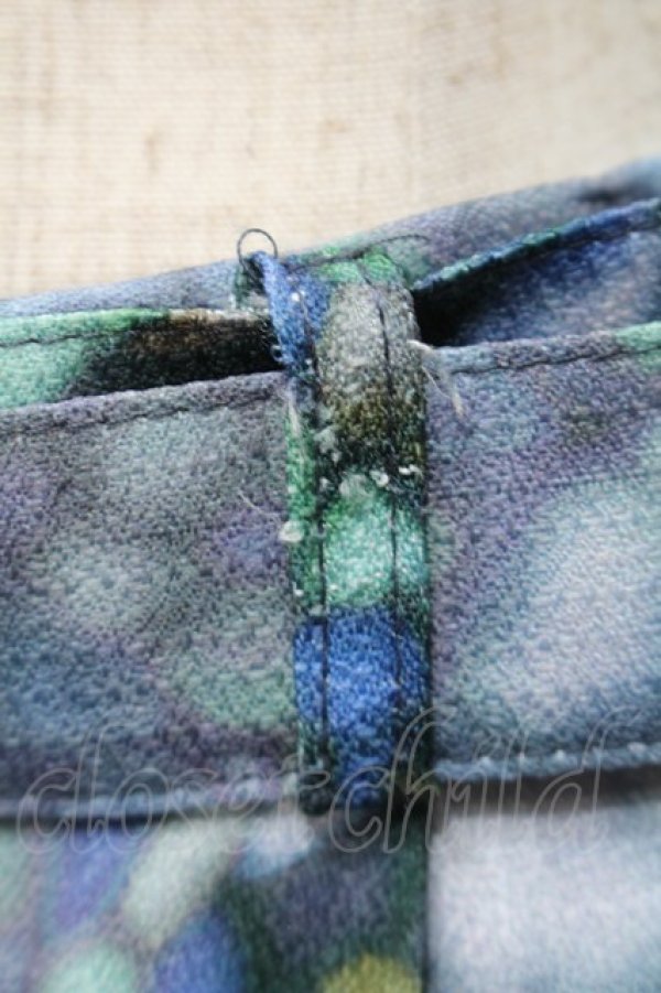 画像3: axes femme / ステンドグラスランプ柄スカート  ブルー S-25-10-29-055-AX-SK-AS-ZS (3)