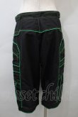 画像2: PUNK / ハーフパンツ  黒ｘグリーン S-25-10-29-058-PU-PA-HR-ZS (2)