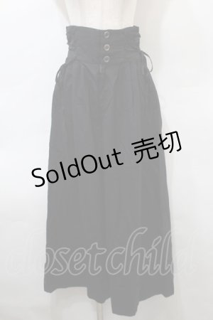 画像: BPN / サイドレースアップパンツ  黒 S-25-10-29-059-GO-PA-HR-ZS