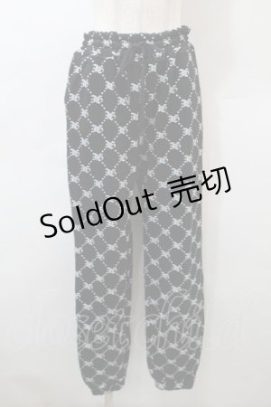 画像: 【SALE】LOLITA / スウェットパンツ  黒ｘ白 S-25-10-29-060-LO-PA-HR-ZT517