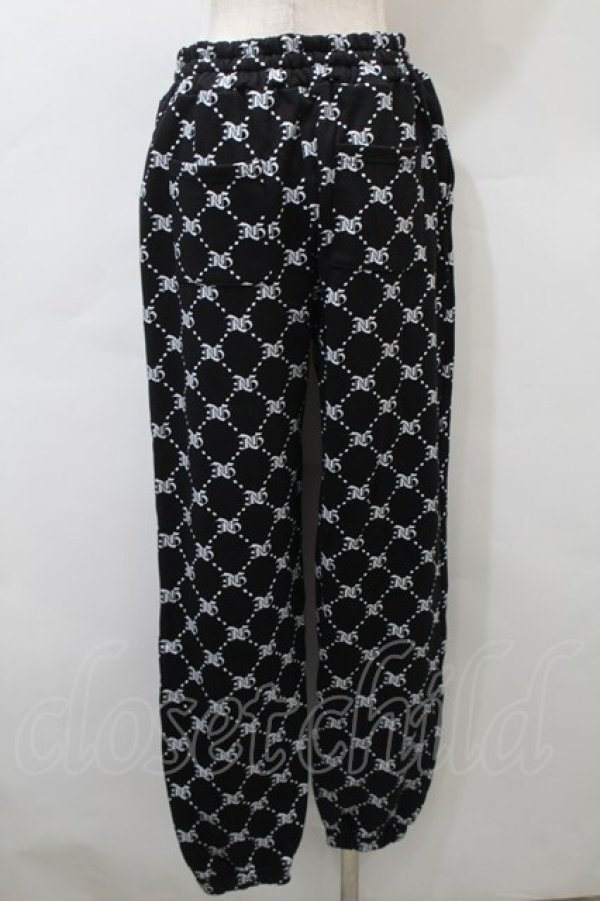 画像2: LOLITA / スウェットパンツ  黒ｘ白 S-25-10-29-060-LO-PA-HR-ZS (2)