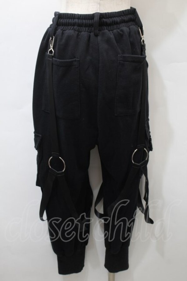 画像2: KRY CLOTHING / サス付きスウェットパンツ  黒 S-25-10-29-061-EL-PA-HR-ZS (2)