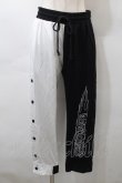 画像1: KRY CLOTHING / 「GIA」スウェットパンツ  黒ｘ白 S-25-10-29-062-EL-PA-HR-ZS (1)