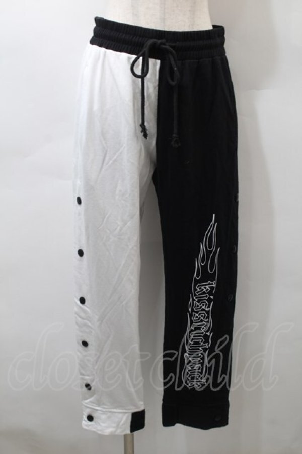 画像1: KRY CLOTHING / 「GIA」スウェットパンツ  黒ｘ白 S-25-10-29-062-EL-PA-HR-ZS (1)