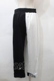 画像2: KRY CLOTHING / 「GIA」スウェットパンツ  黒ｘ白 S-25-10-29-062-EL-PA-HR-ZS (2)