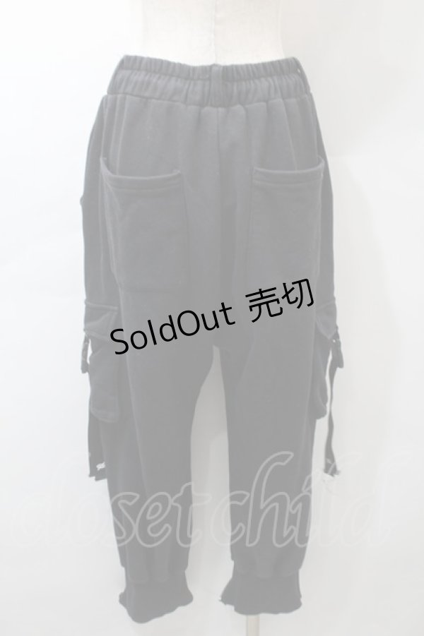 画像2: KRY CLOTHING / ZIPデザインスウェットパンツ  黒 S-25-10-29-063-EL-PA-HR-ZS (2)