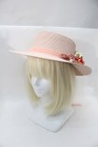 画像1: axes femme / アソートフラワーカンカン帽  ピンク S-25-10-29-009-AX-AC-HR-ZS (1)