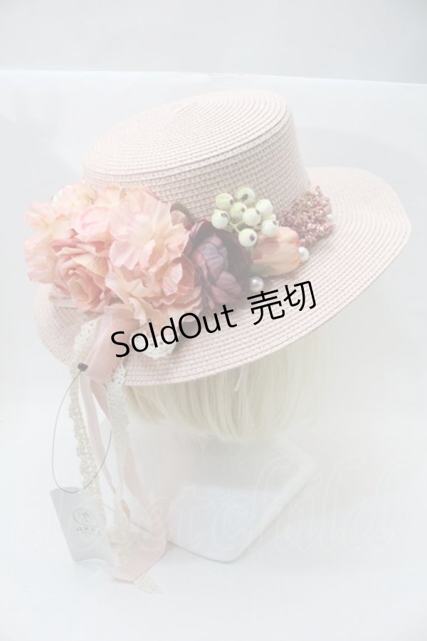 画像3: axes femme / アソートフラワーカンカン帽  ピンク S-25-10-29-009-AX-AC-HR-ZS (3)