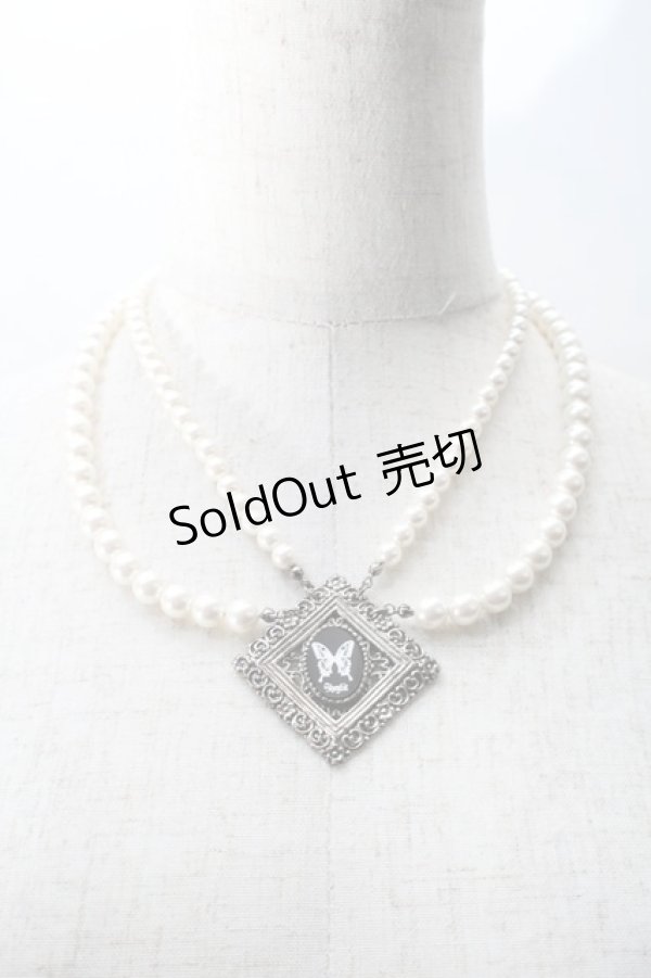 画像2: Sheglit / "Ulysses"ダブルパールネックレス  黒ｘ白 S-25-10-29-013-EL-AC-HR-ZS (2)