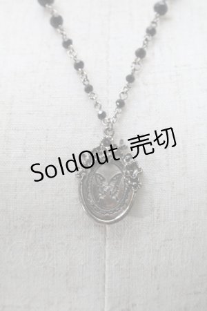 画像: Sheglit / "Ulysses"オーバルメダルネックレス  黒 S-25-10-29-014-EL-AC-HR-ZS