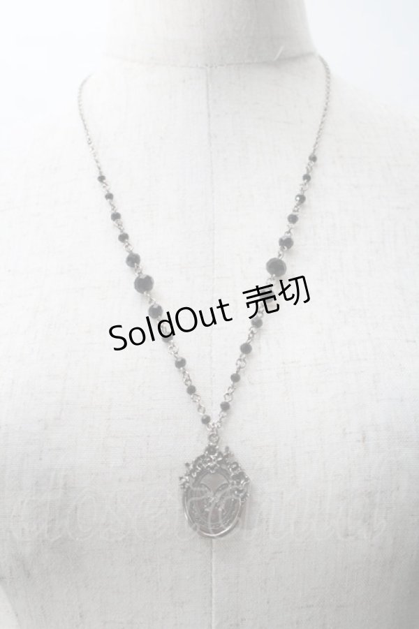 画像2: Sheglit / "Ulysses"オーバルメダルネックレス  黒 S-25-10-29-014-EL-AC-HR-ZS (2)